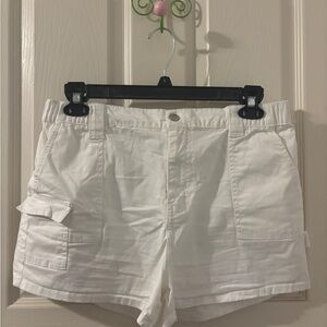 Women's White Casual Shorts